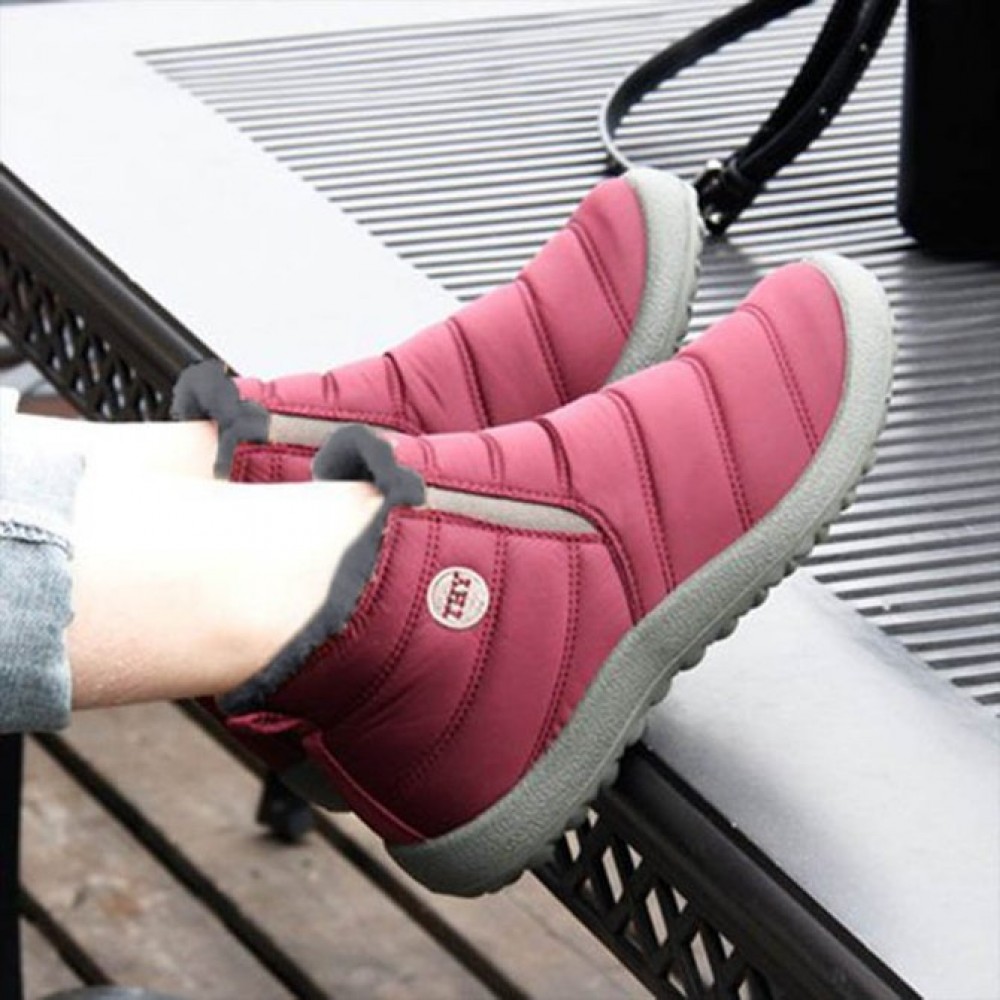 Unisex Waterproof Fur Lined Flat Heel Snow Boots Unisex Waterproof Fur Lined Flat Heel Snow Boots